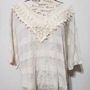 1x Motherhood Maternity Blouse With Lace Detail